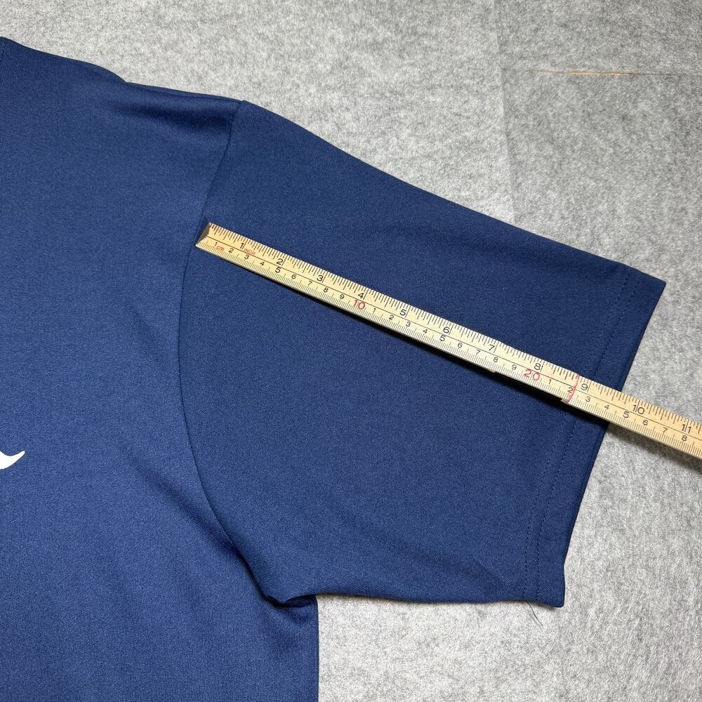 Champion Performance T-Shirt Mens XL Navy Blue Script Logo Crew Neck Lightweight - Picture 7 of 11